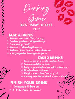 Mean Girls Mocktail Drinking Game