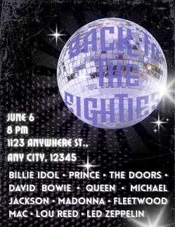 Eighties Theme Flyer